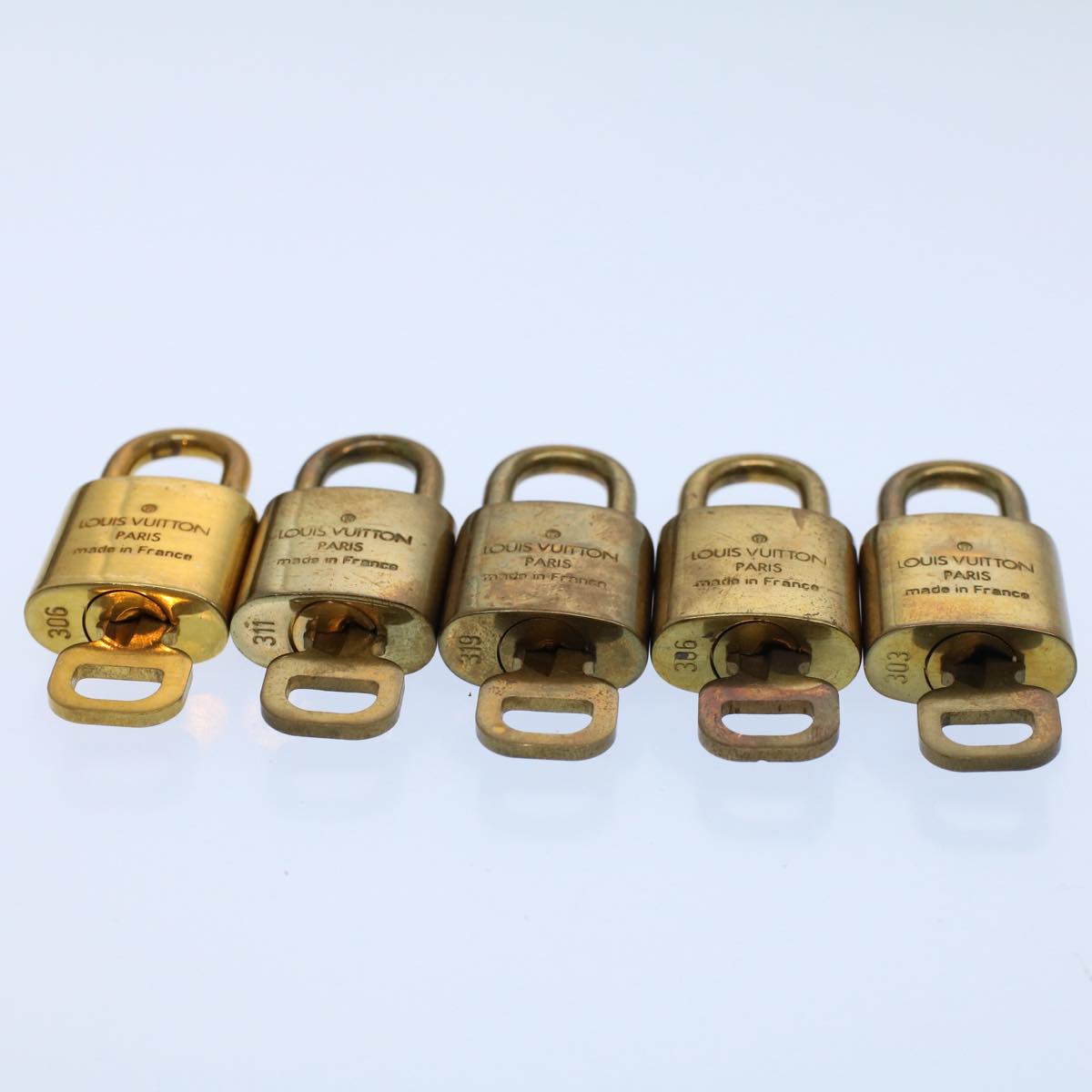 LOUIS VUITTON Padlock 10set Gold Tone LV ep1988