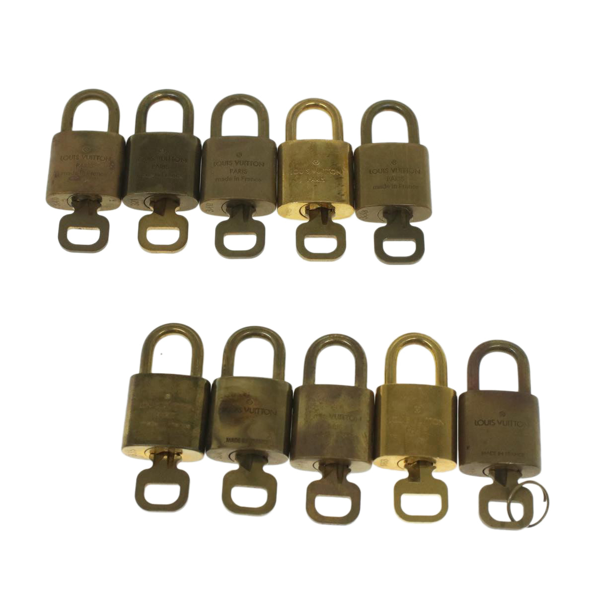 LOUIS VUITTON Padlock 10set Gold Tone LV ep1989