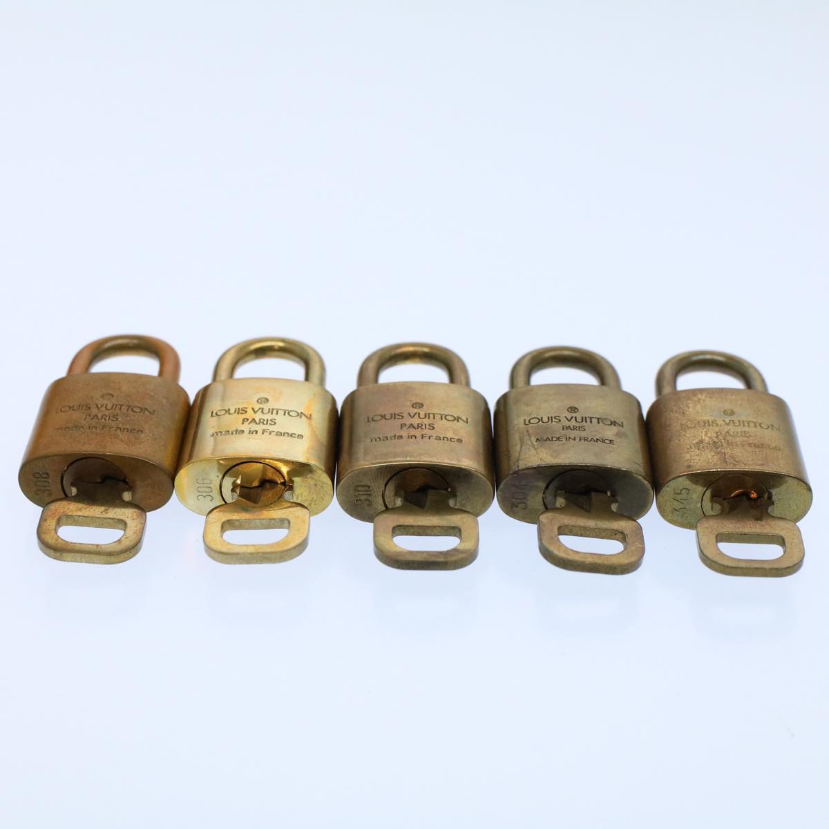 LOUIS VUITTON Padlock 10set Gold Tone LV ep1990