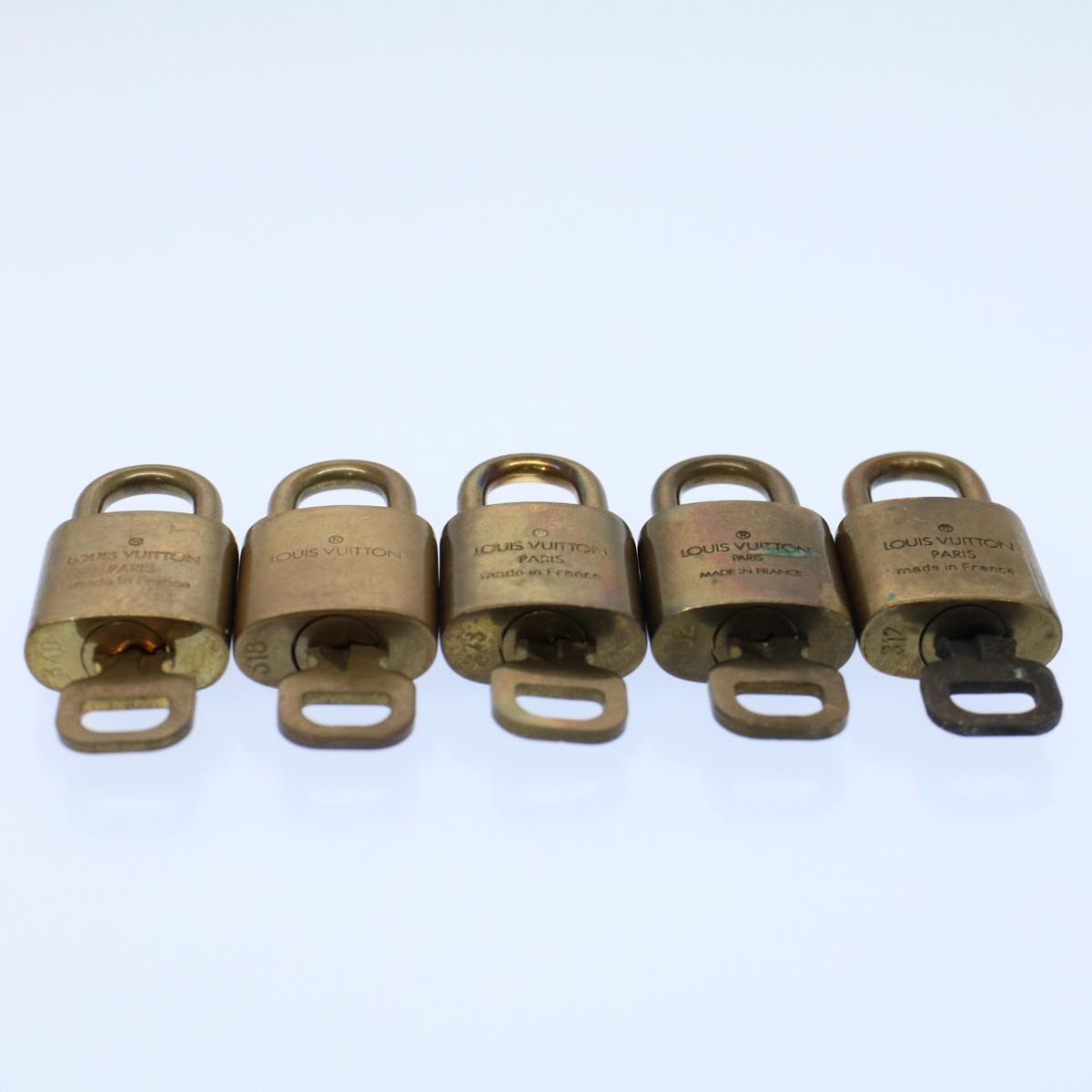 LOUIS VUITTON Padlock 10set Gold Tone LV ep1990