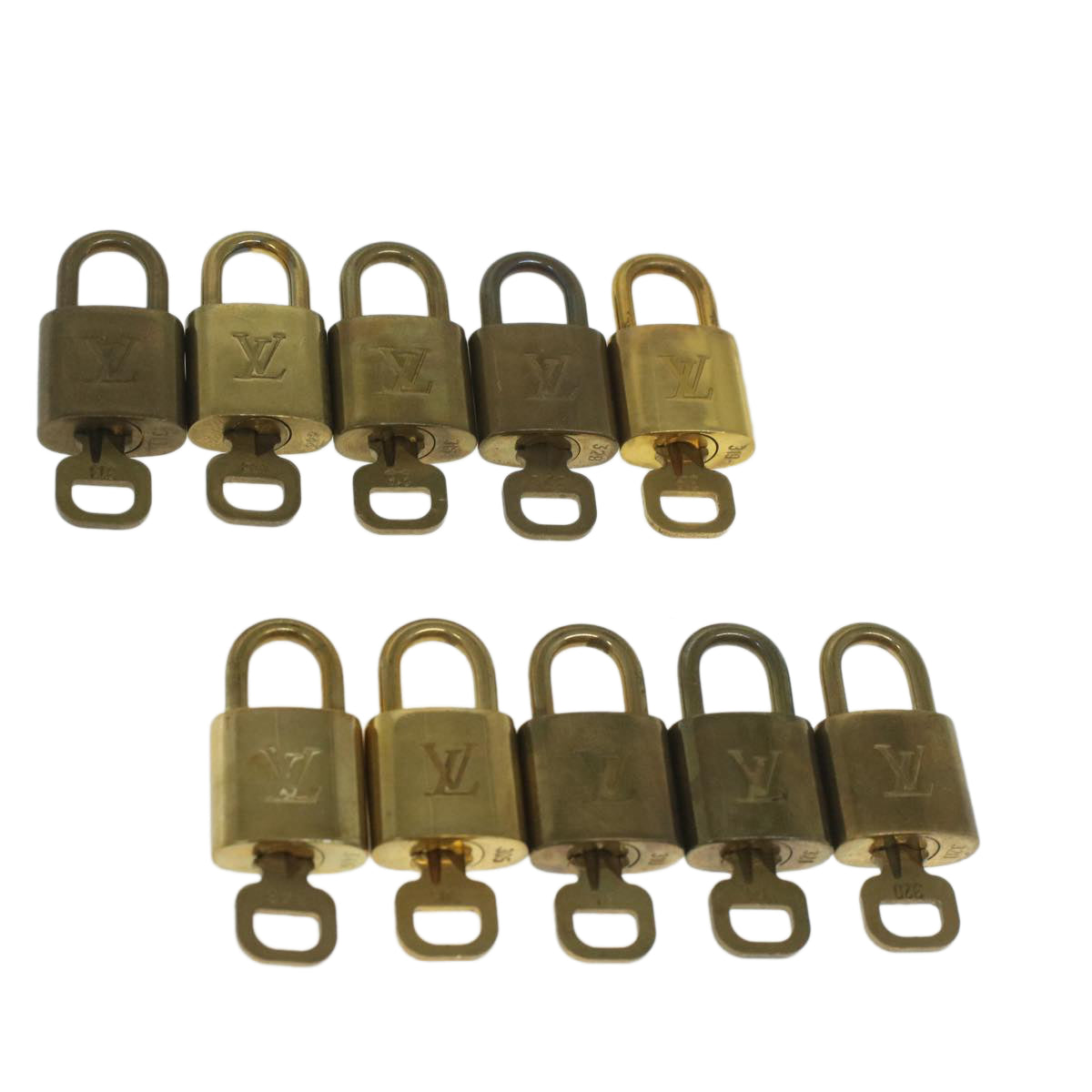 LOUIS VUITTON Padlock 10set Gold Tone LV ep1991