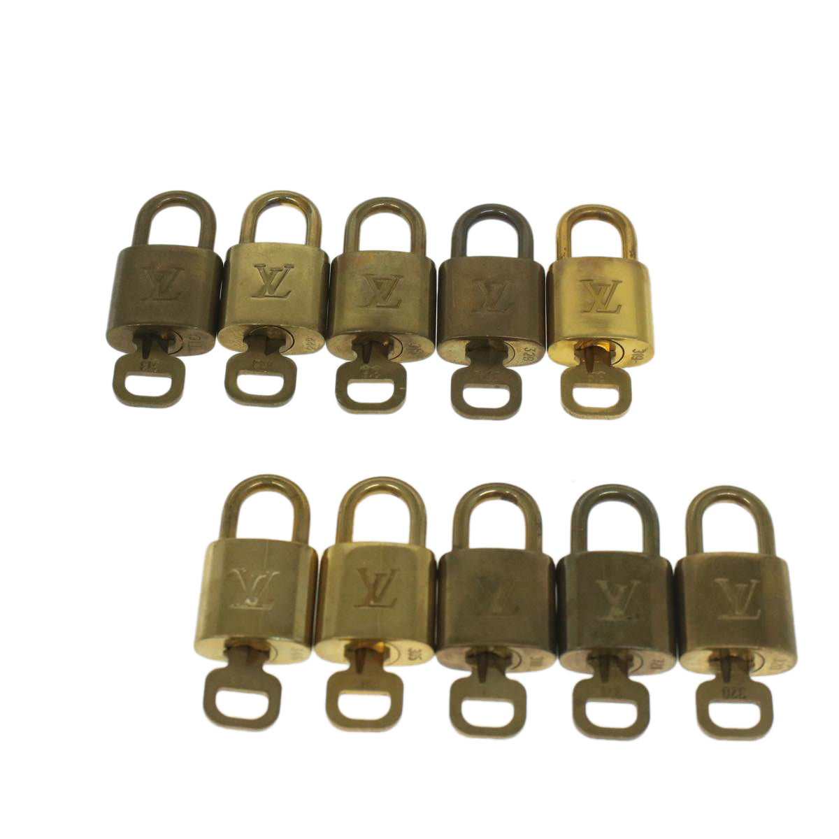 LOUIS VUITTON Padlock 10set Gold Tone LV ep1991