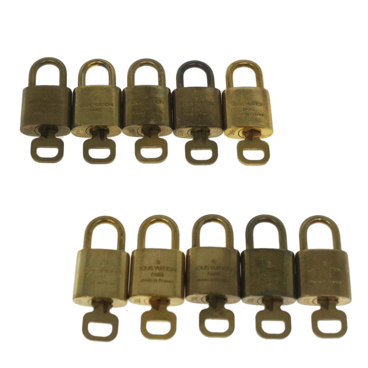 LOUIS VUITTON Padlock 10set Gold Tone LV ep1991