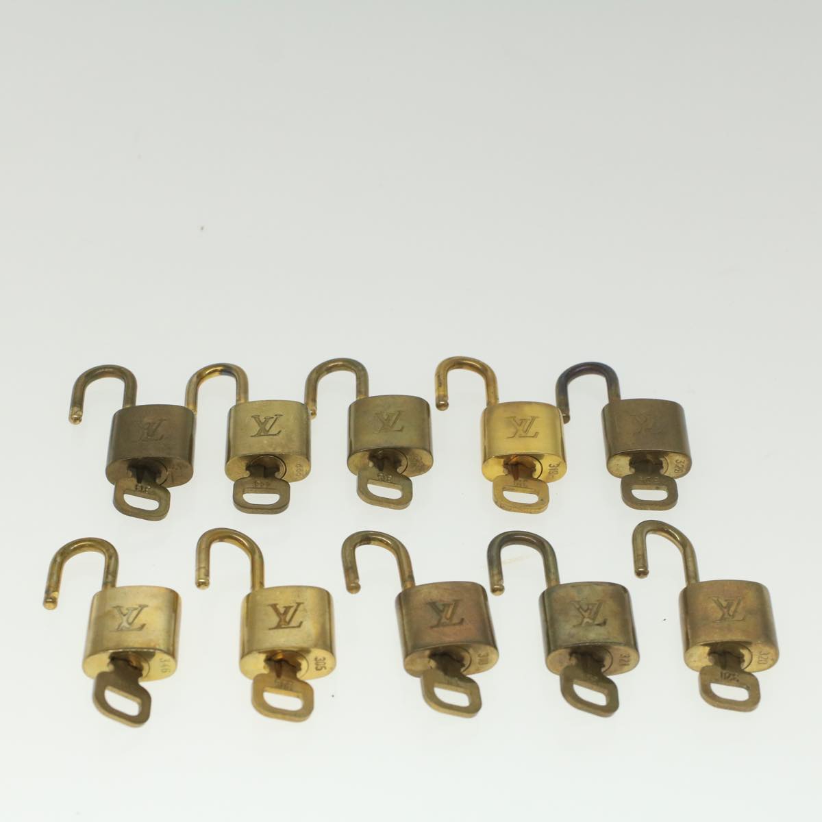 LOUIS VUITTON Padlock 10set Gold Tone LV ep1991