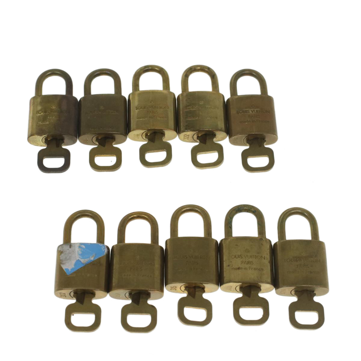 LOUIS VUITTON Padlock 10set Gold Tone LV ep1992