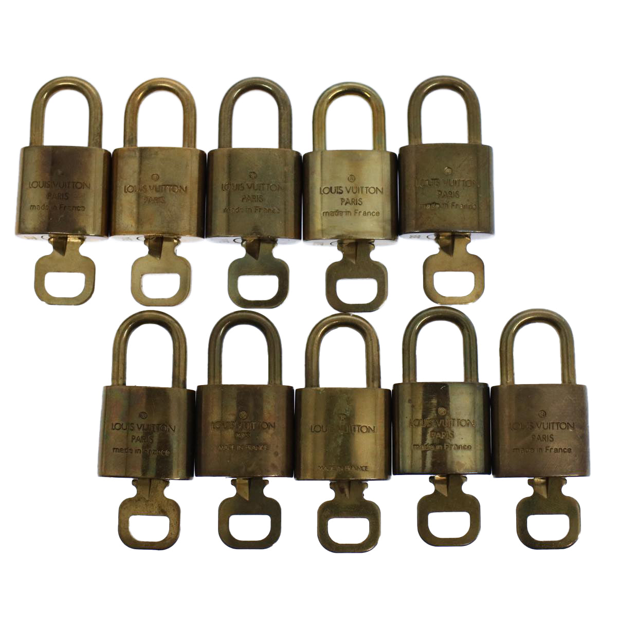 LOUIS VUITTON Padlock 10set Gold Tone LV ep1993