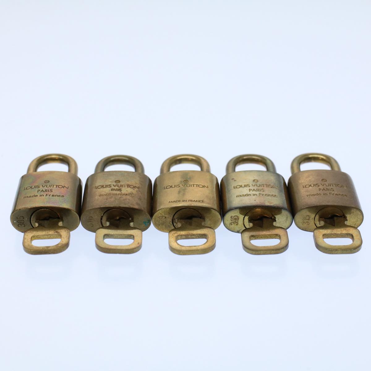 LOUIS VUITTON Padlock 10set Gold Tone LV ep1993