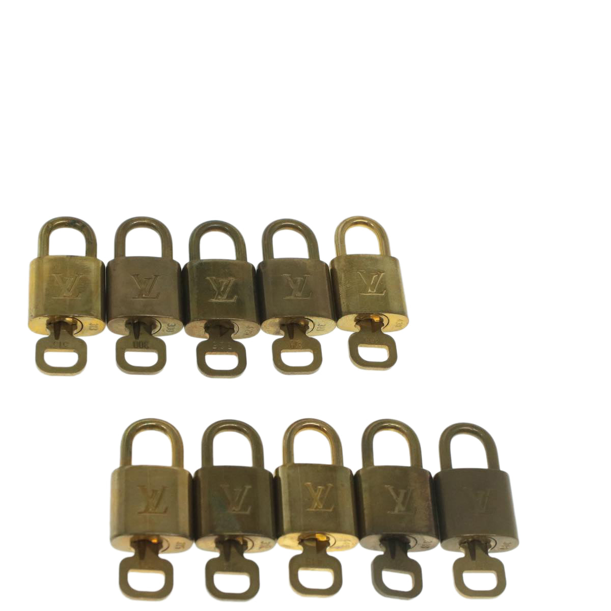 LOUIS VUITTON Padlock 10set Gold Tone LV ep1994