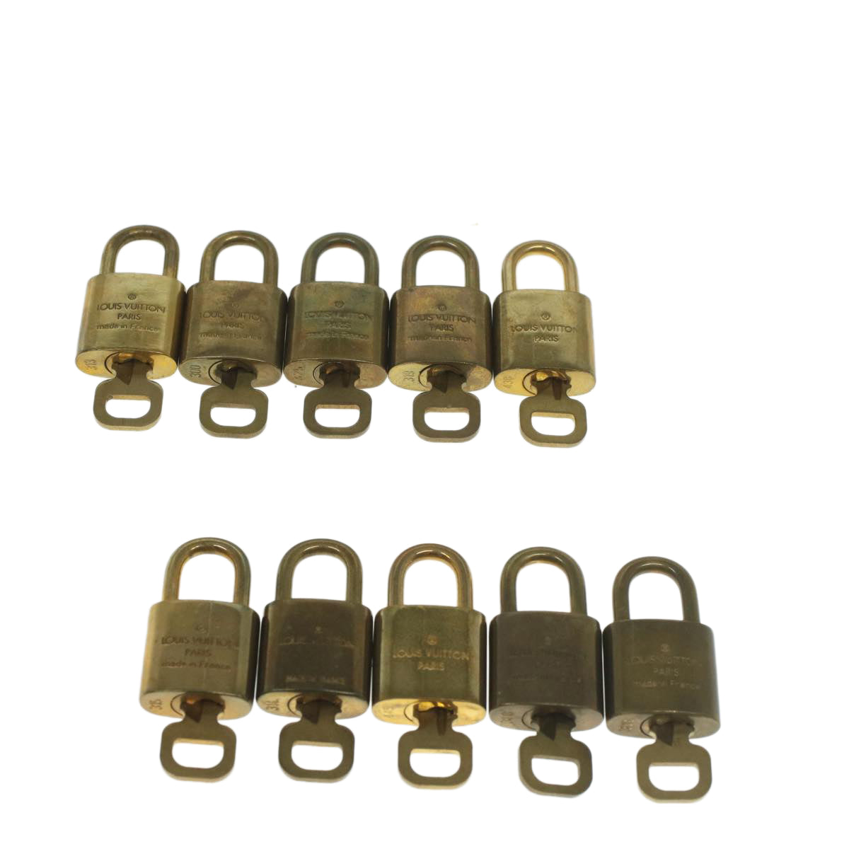 LOUIS VUITTON Padlock 10set Gold Tone LV ep1994