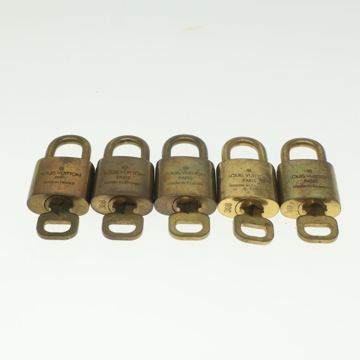 LOUIS VUITTON Padlock 10set Gold Tone LV ep1996