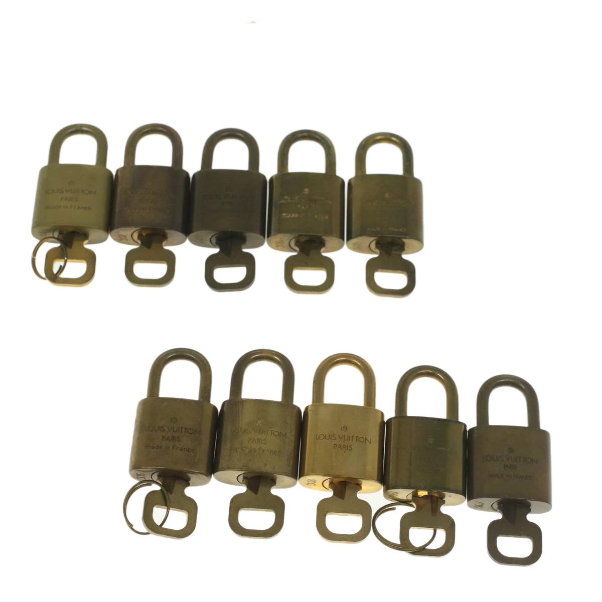 LOUIS VUITTON Padlock 10set Gold Tone LV ep1997