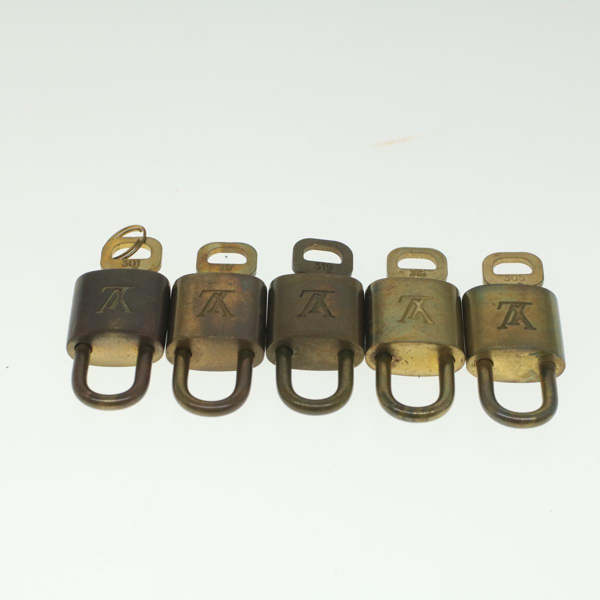 LOUIS VUITTON Padlock 10set Gold Tone LV ep1997
