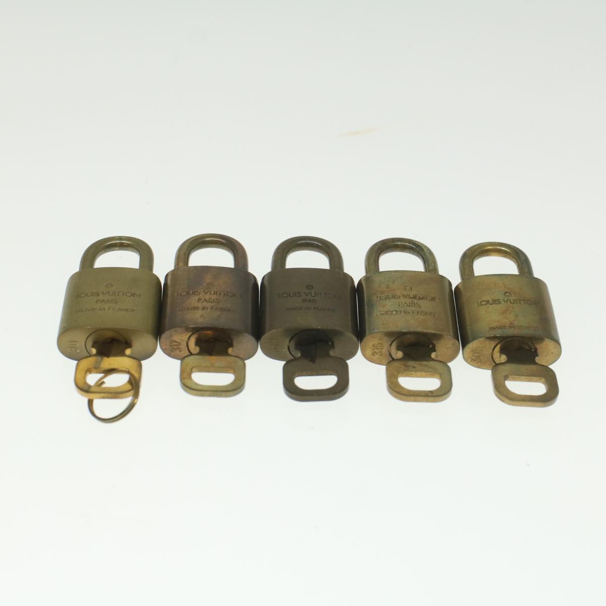 LOUIS VUITTON Padlock 10set Gold Tone LV ep1997