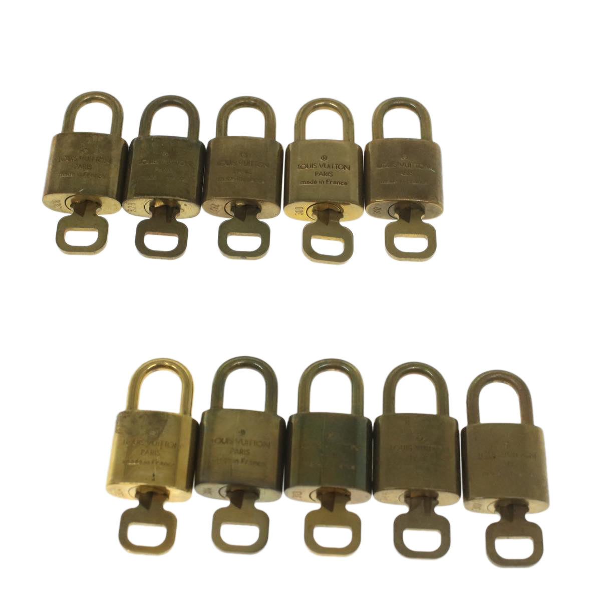 LOUIS VUITTON Padlock 10set Gold Tone LV ep1998