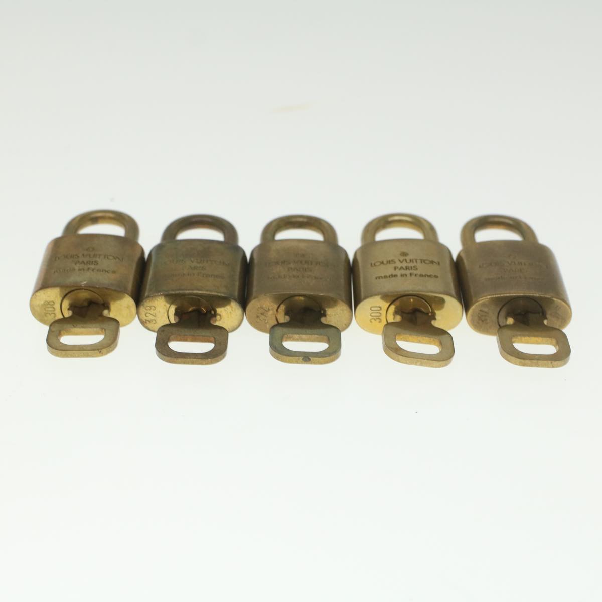 LOUIS VUITTON Padlock 10set Gold Tone LV ep1998