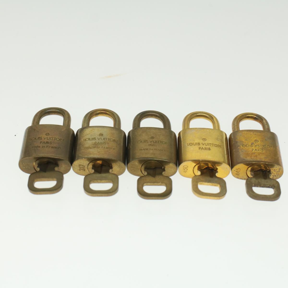 LOUIS VUITTON Padlock 10set Gold Tone LV ep1999