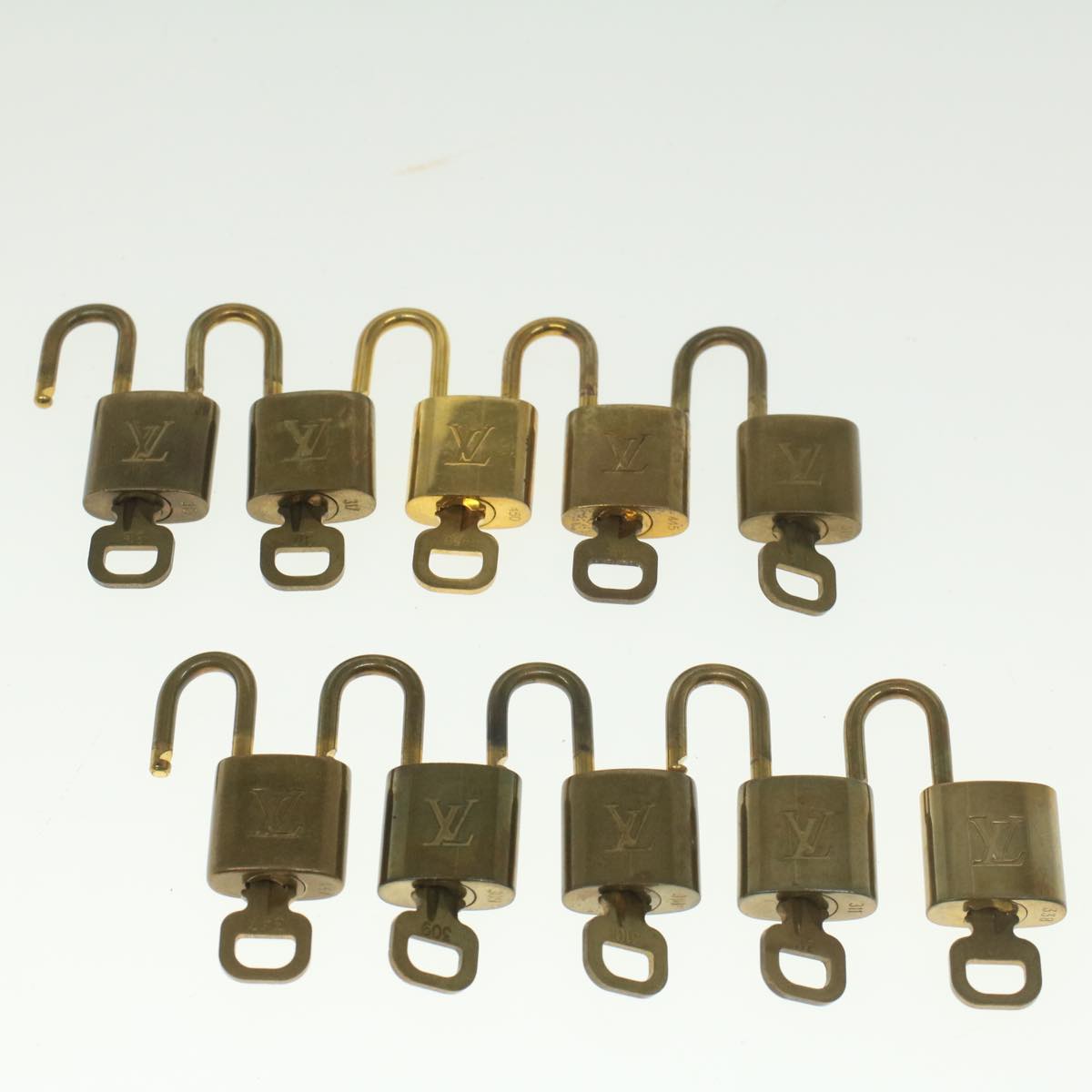LOUIS VUITTON Padlock 10set Gold Tone LV ep1999