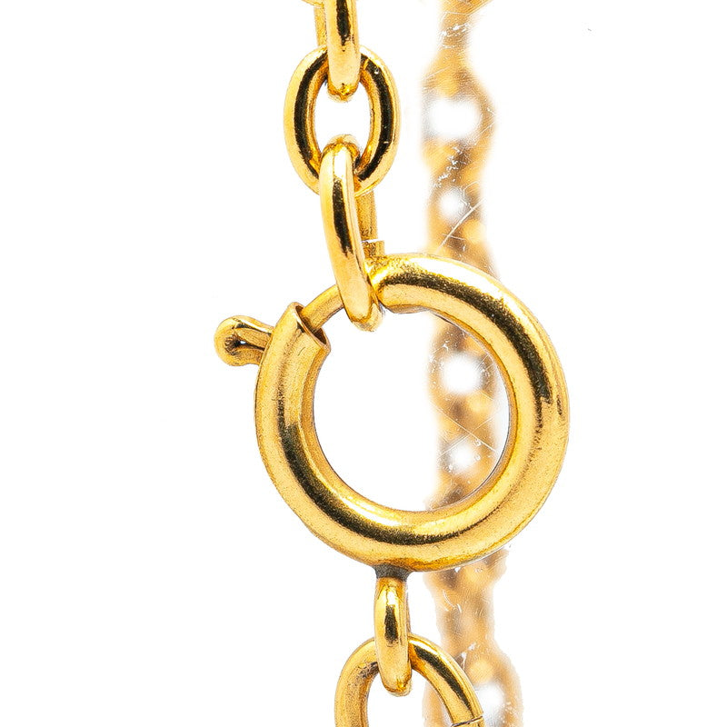 Chanel Coco Mark Round Necklace Gold Plated