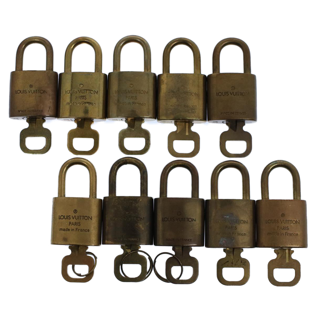 LOUIS VUITTON Padlock 10set Gold Tone LV ep2001