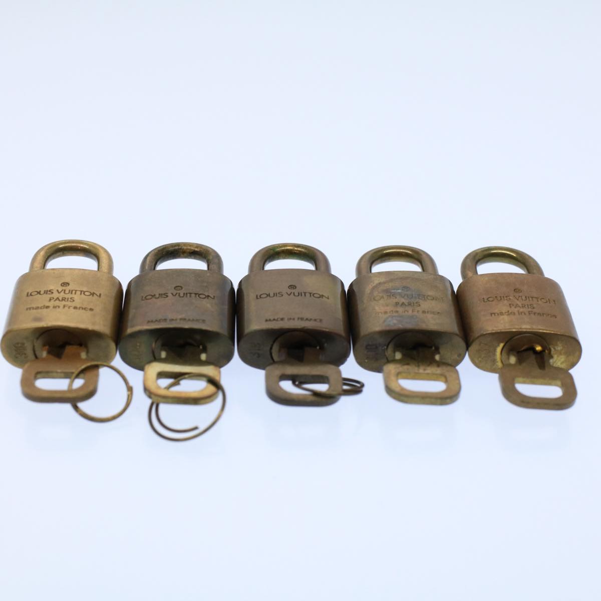 LOUIS VUITTON Padlock 10set Gold Tone LV ep2001