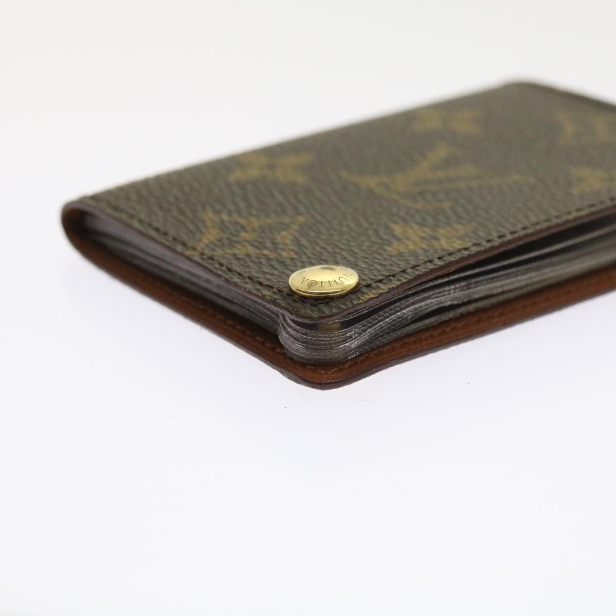 LOUIS VUITTON Monogram Porte Cartes Credit Pression Card Case M60937 ep2028