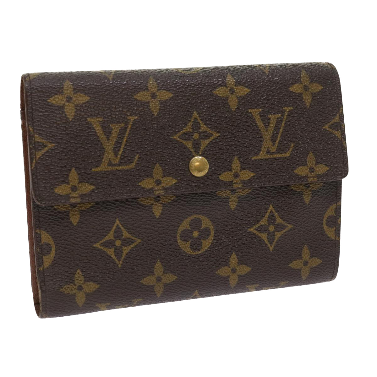 LOUIS VUITTON Monogram Porte Tresor Etui Chequier Wallet M61200 LV ep2035