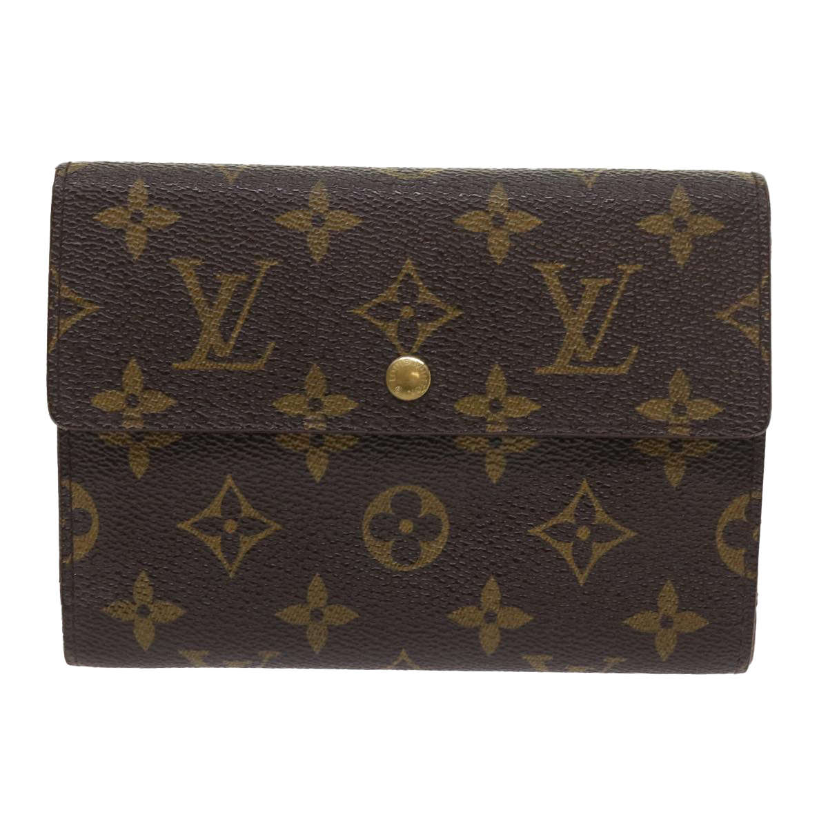 LOUIS VUITTON Monogram Porte Tresor Etui Chequier Wallet M61200 LV ep2035