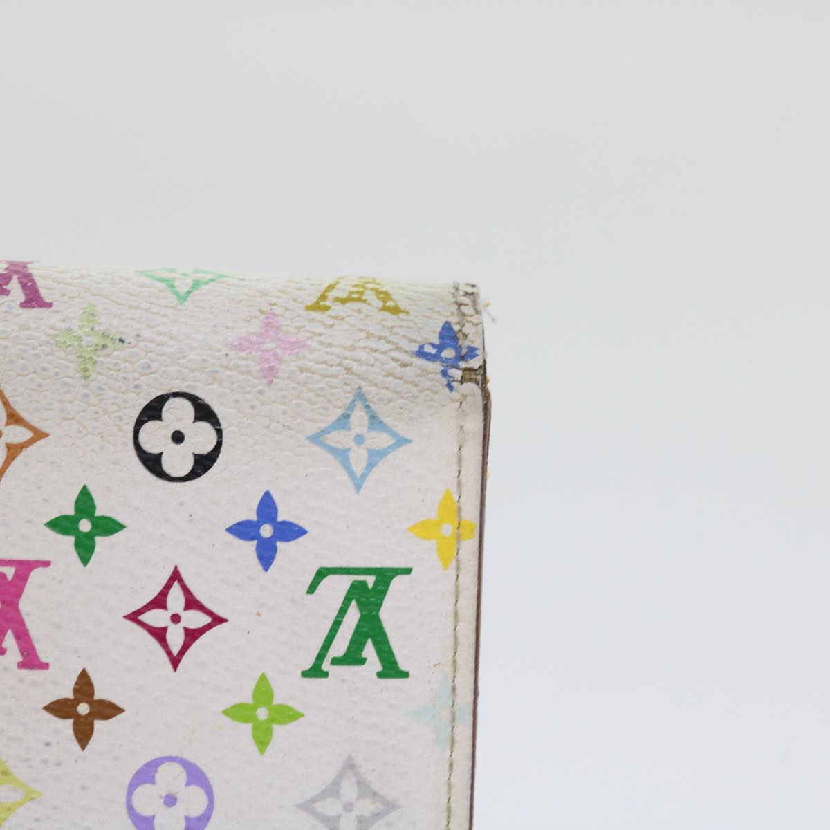 LOUIS VUITTON Multicolor Portefeuille Sarah Long Wallet White M93532 ep2036