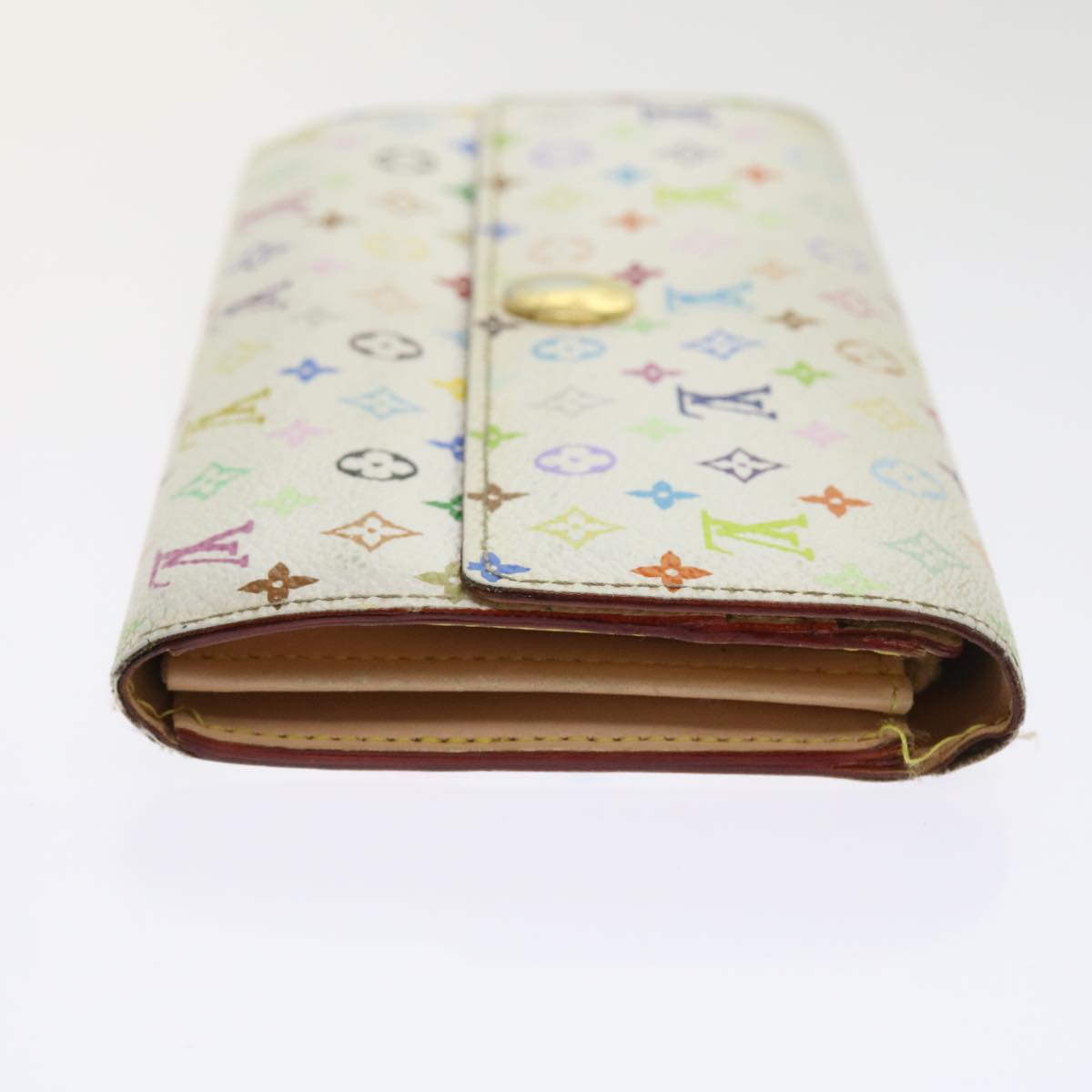LOUIS VUITTON Multicolor Portefeuille Sarah Long Wallet White M93532 ep2036