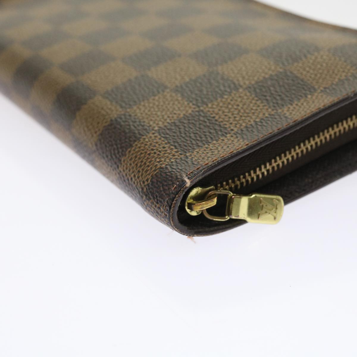 LOUIS VUITTON Damier Ebene Porte Monnaie Zip Long Wallet N61728 LV ep2045