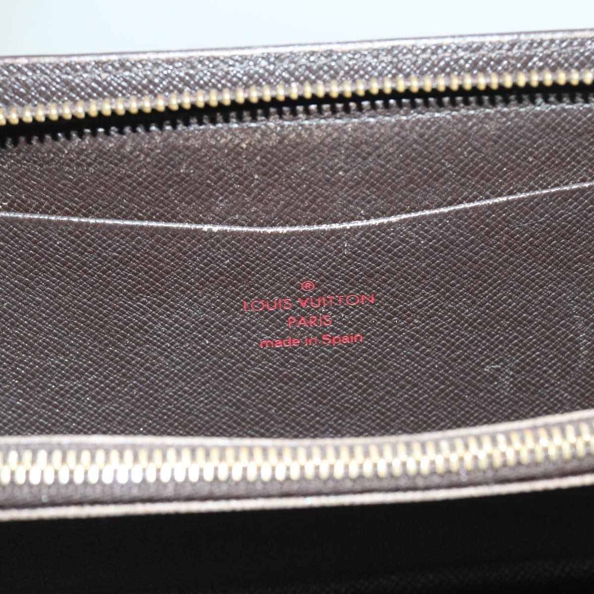 LOUIS VUITTON Damier Ebene Porte Monnaie Zip Long Wallet N61728 LV ep2045