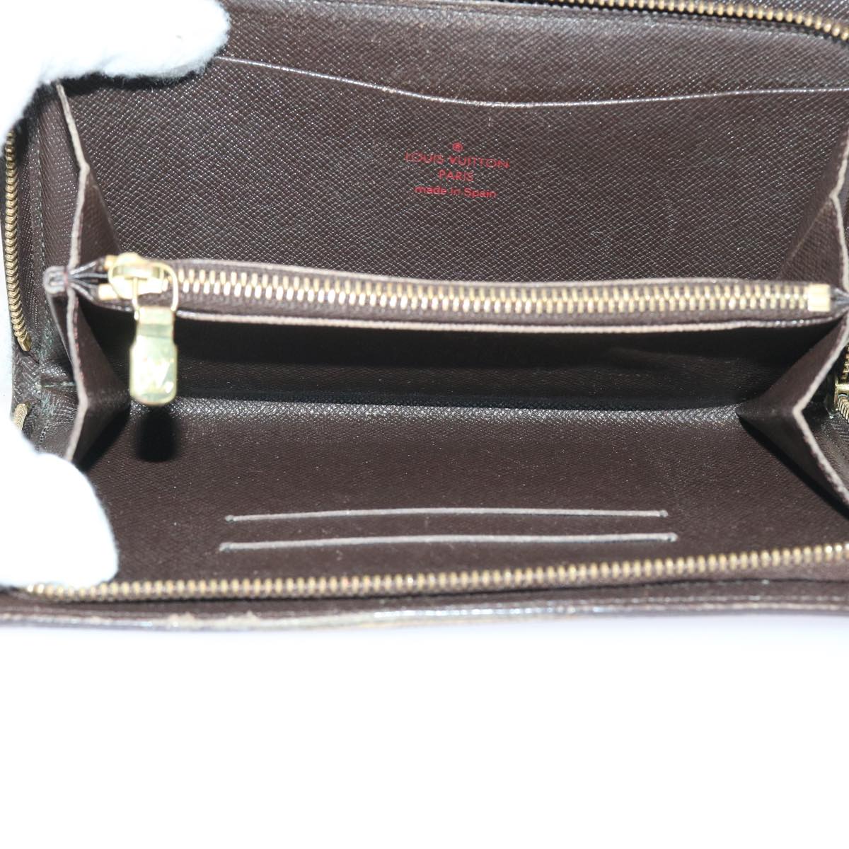 LOUIS VUITTON Damier Ebene Porte Monnaie Zip Long Wallet N61728 LV ep2045