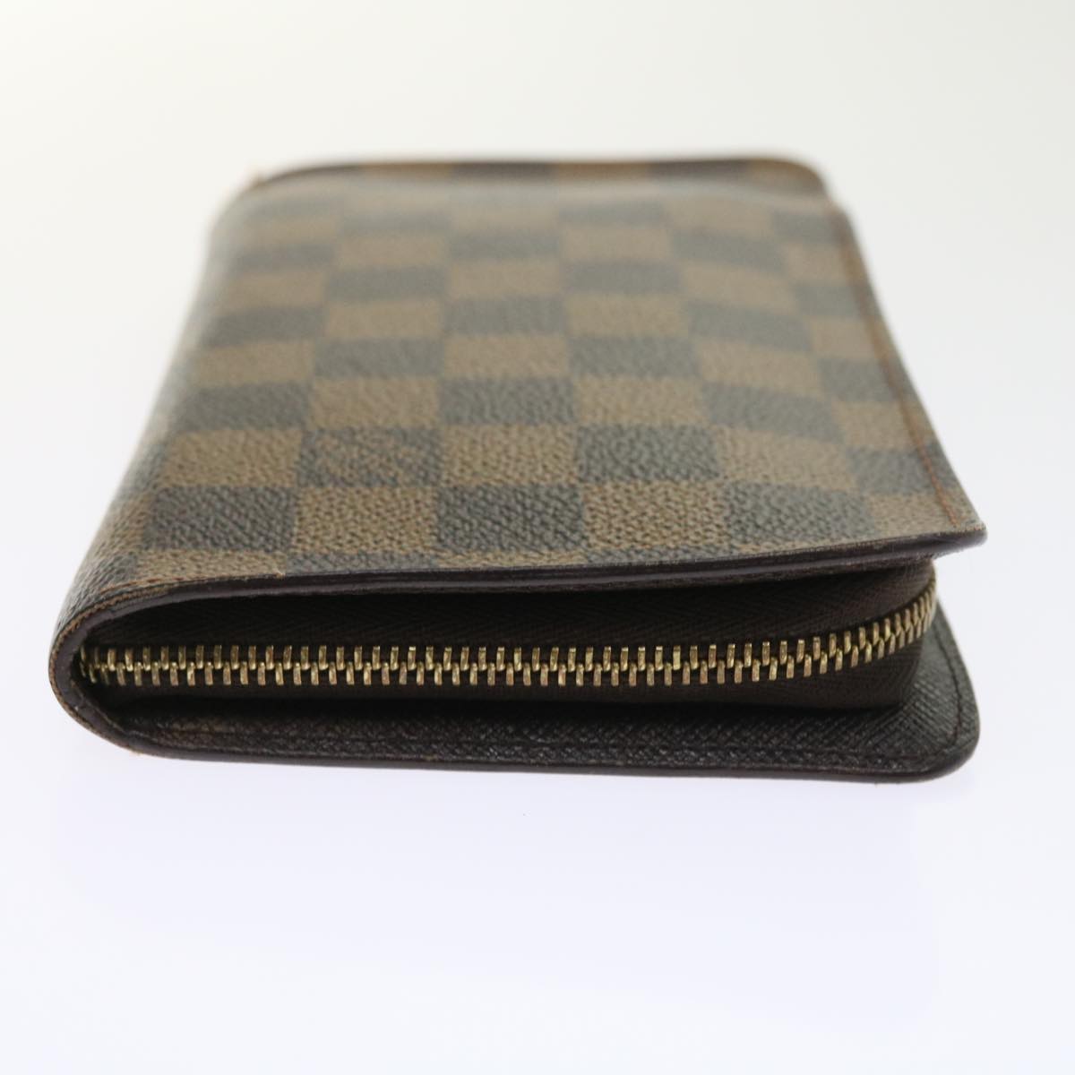 LOUIS VUITTON Damier Ebene Porte Monnaie Zip Long Wallet N61728 LV ep2045