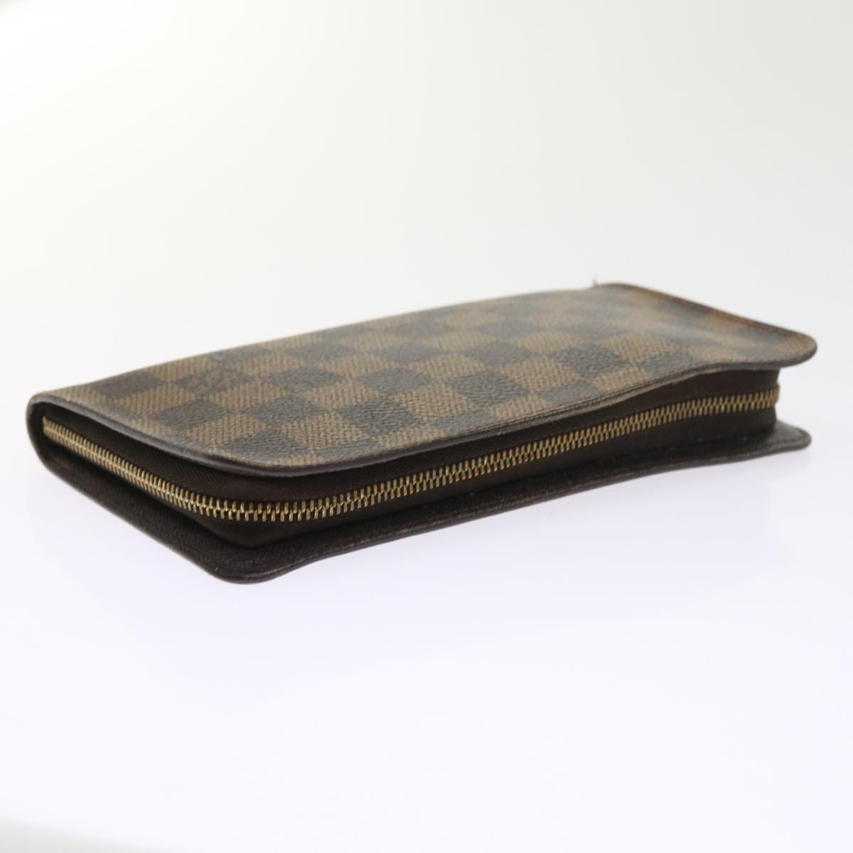 LOUIS VUITTON Damier Ebene Porte Monnaie Zip Long Wallet N61728 LV ep2045