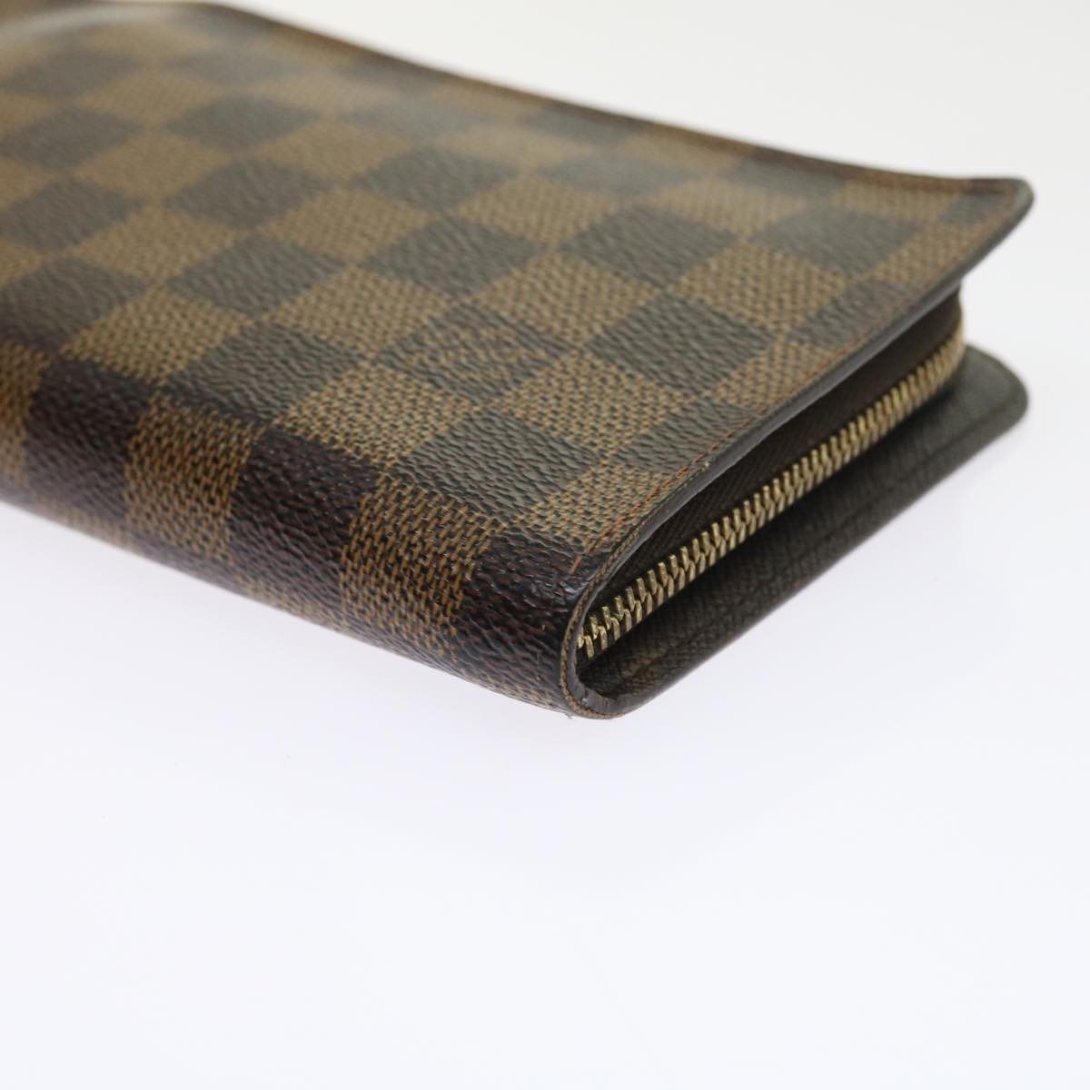 LOUIS VUITTON Damier Ebene Porte Monnaie Zip Long Wallet N61728 LV ep2045