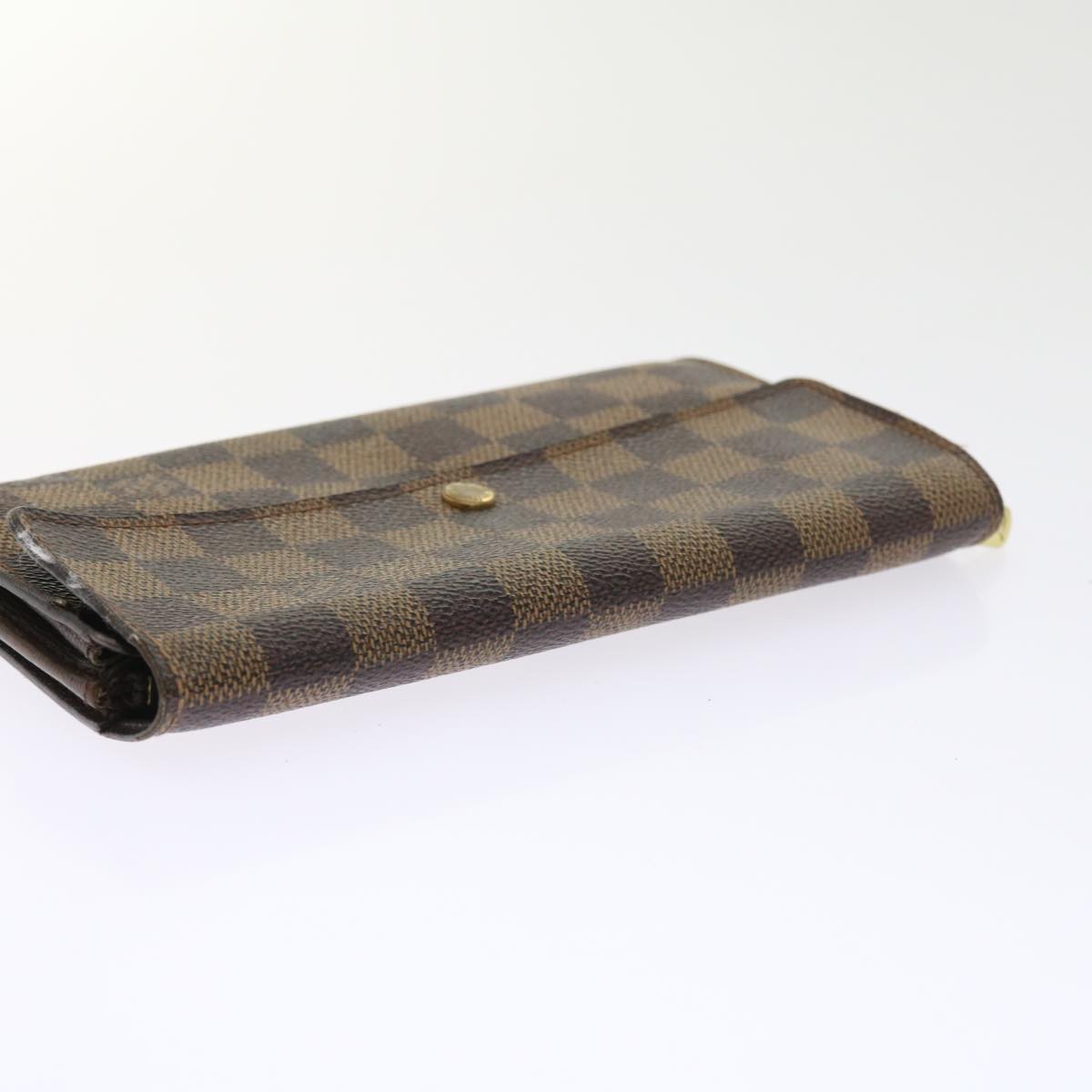 LOUIS VUITTON Damier Ebene Portefeuille Sarah Long Wallet N61734 LV ep2051