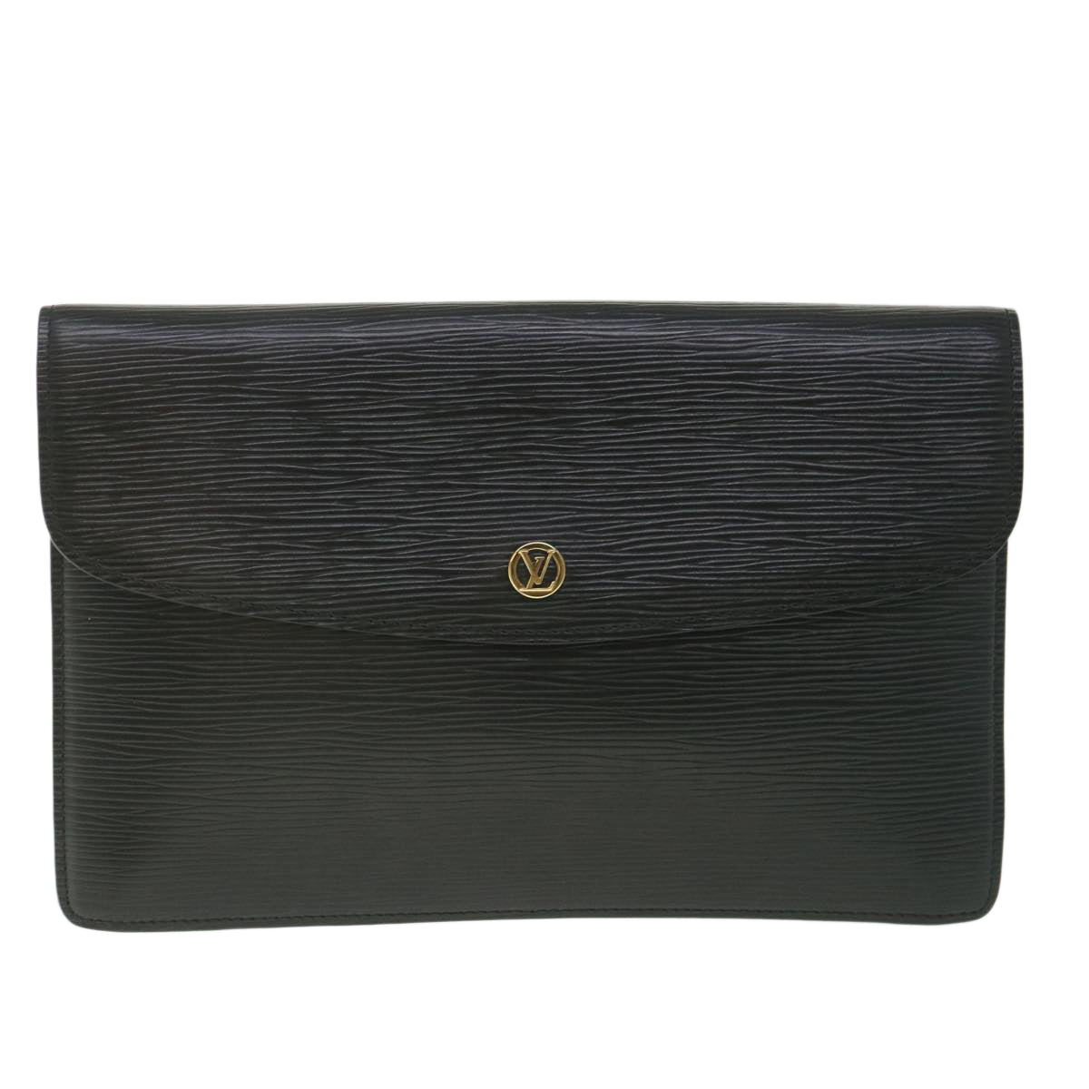 LOUIS VUITTON Epi Montaigne 27 Clutch Bag Black M52652 LV ep2068