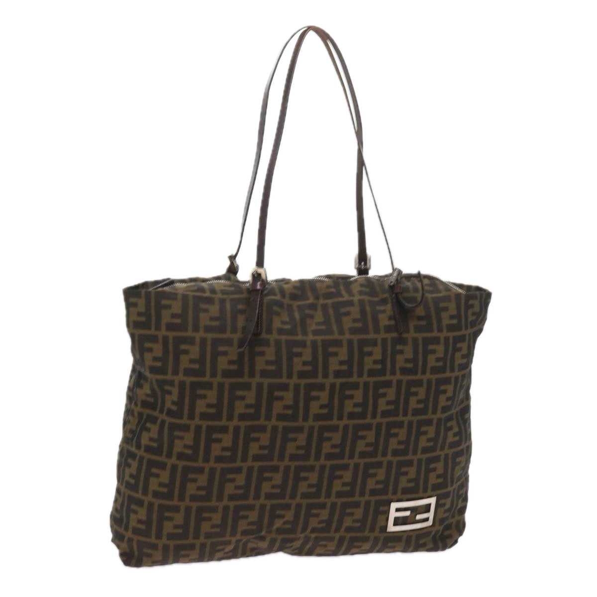 Luxury FendiZucca Canvas Tote Bag Black Brownep2349