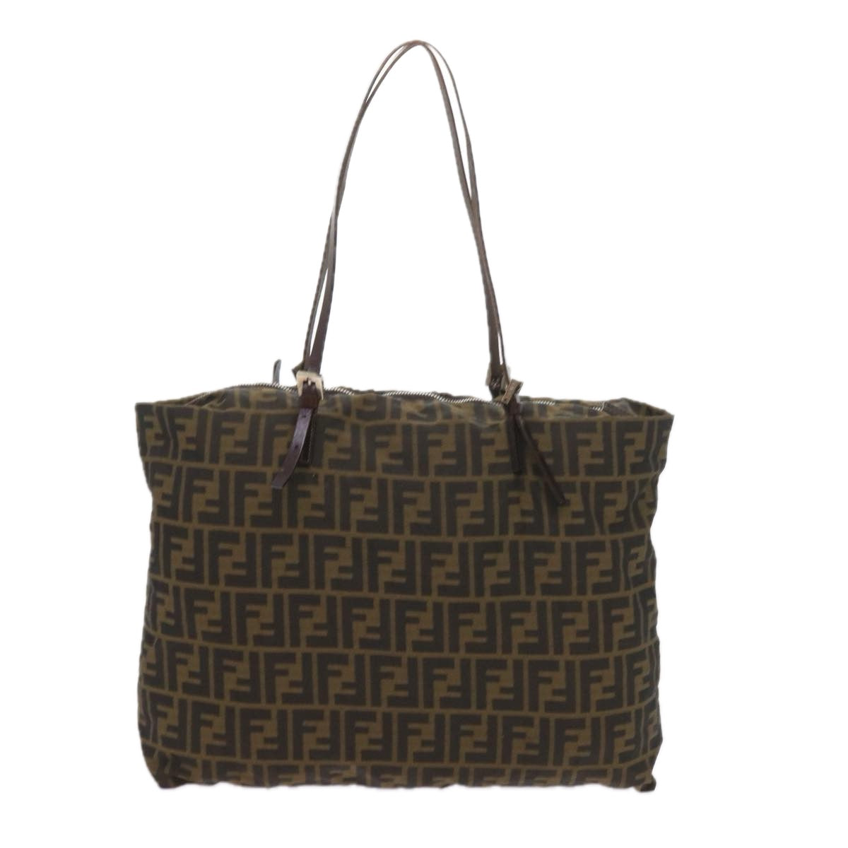 Luxury FendiZucca Canvas Tote Bag Black Brownep2349