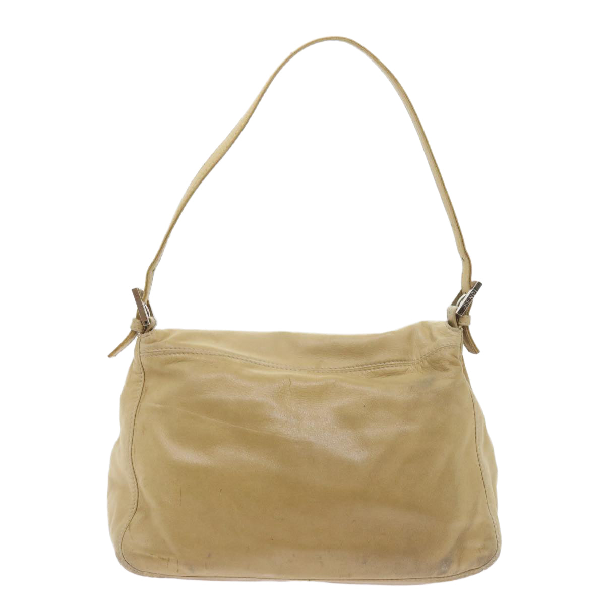 Luxury FendiMamma Baguette Shoulder Bag Leather Beige 2348 26325 009ep2384