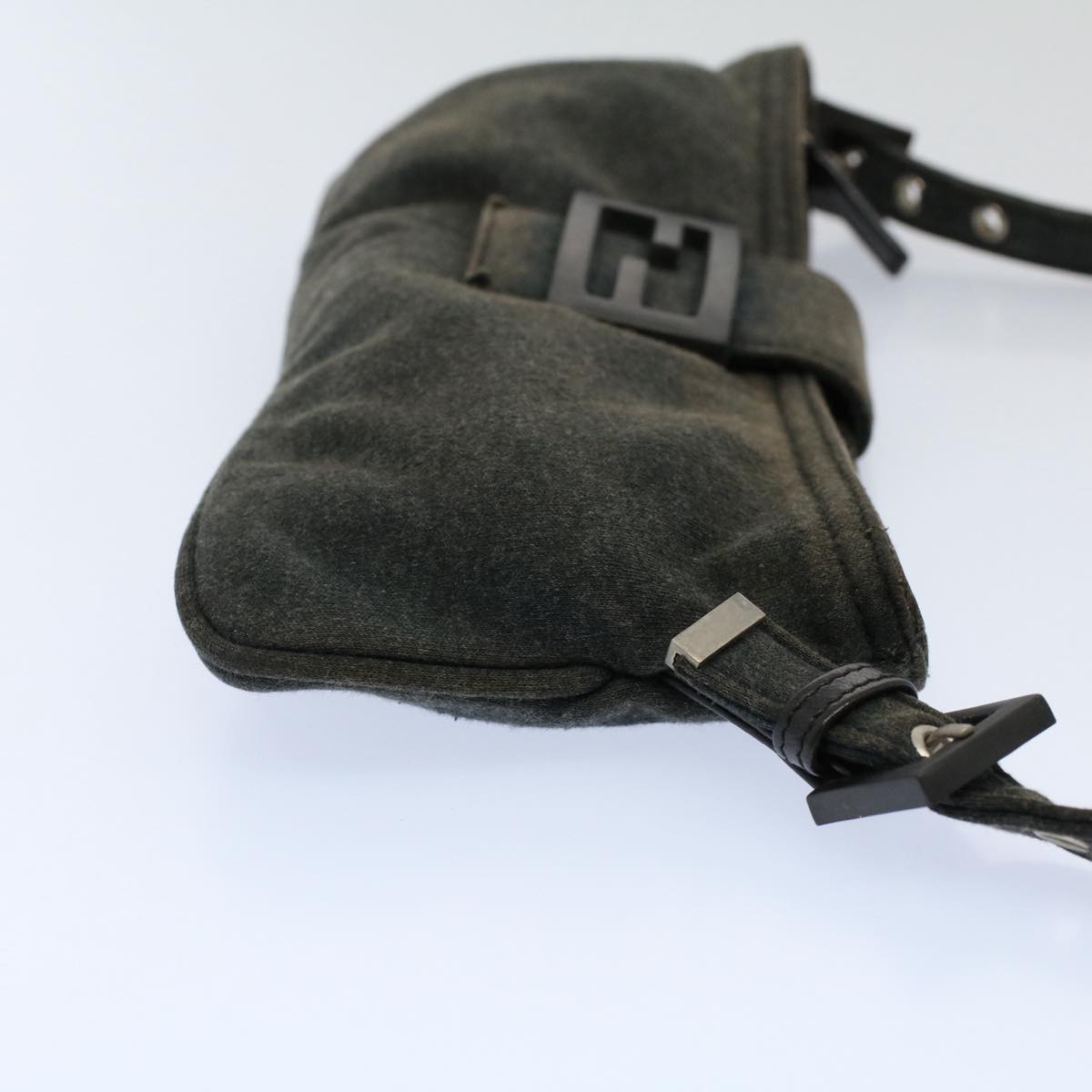 Luxury FendiMamma Baguette Shoulder Bag Cotton Gray 2354 26685 099ep2430