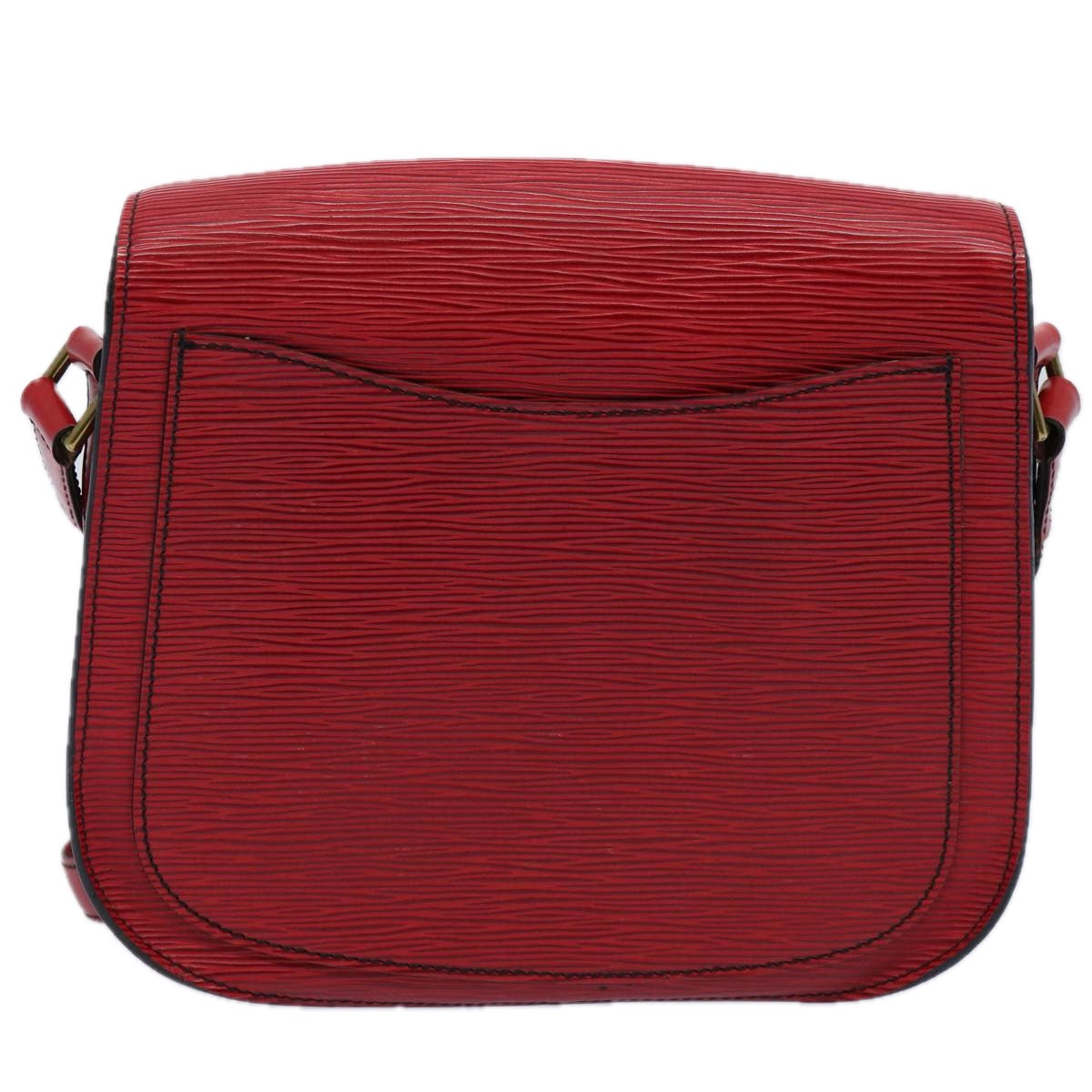LOUIS VUITTON Epi Saint Cloud GM Shoulder Bag Red M52197 LV ep2502
