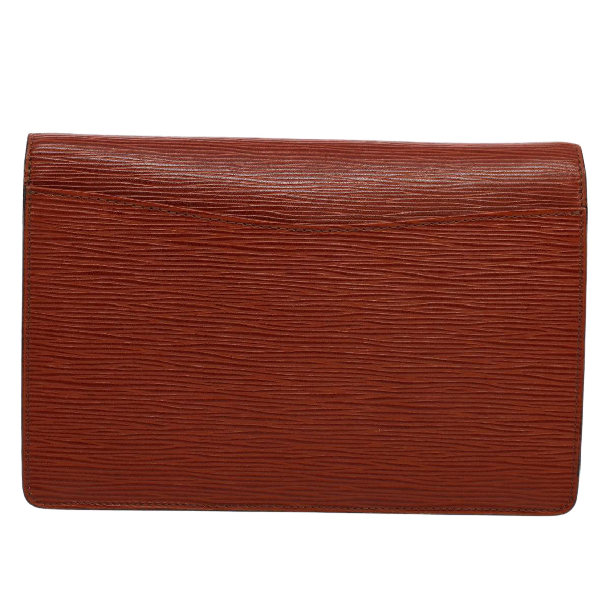 LOUIS VUITTON Epi Montaigne 23 Clutch Bag Brown M52663 LV ep2512