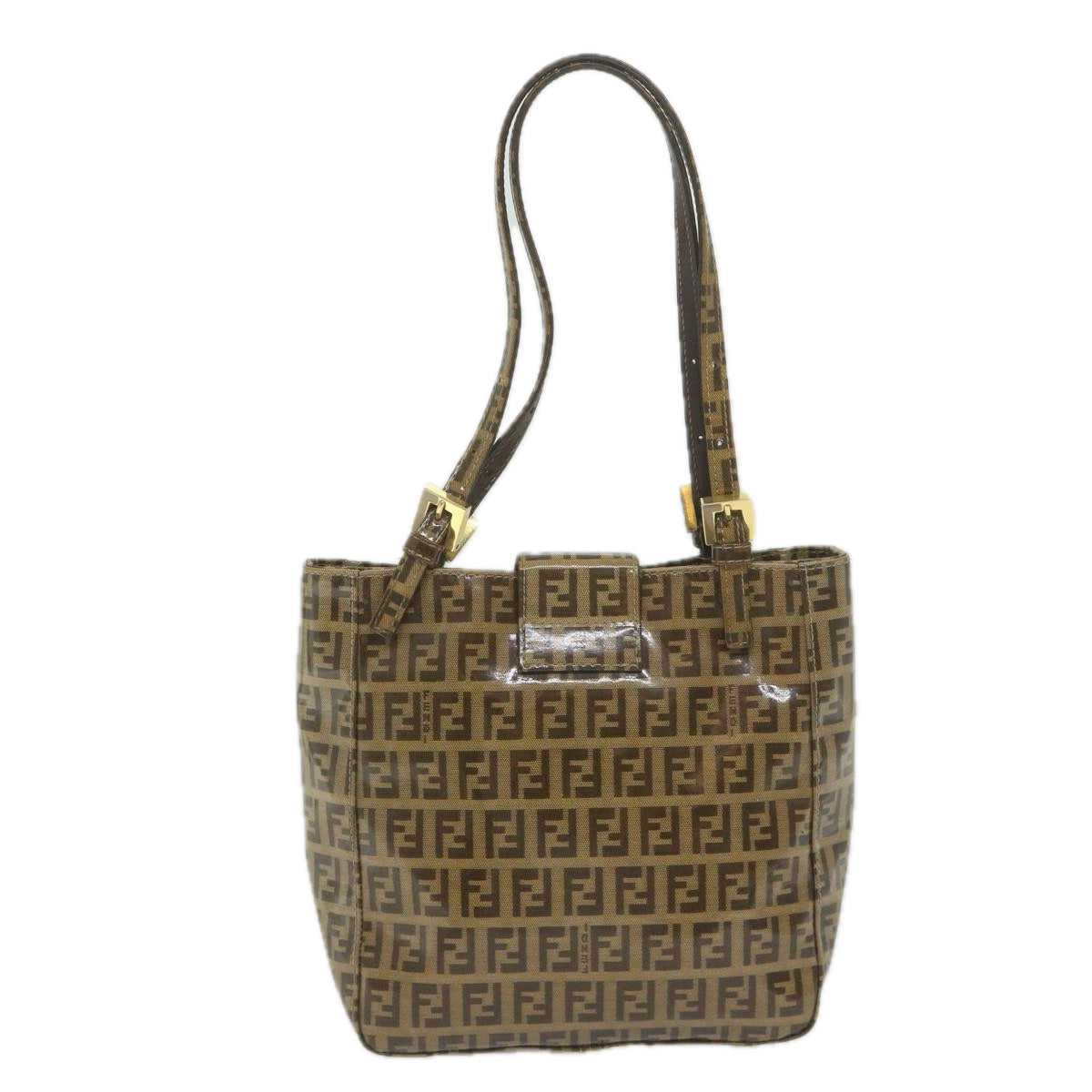 Luxury FendiZucchino Canvas Mamma Baguette Shoulder Bag Brownep2513