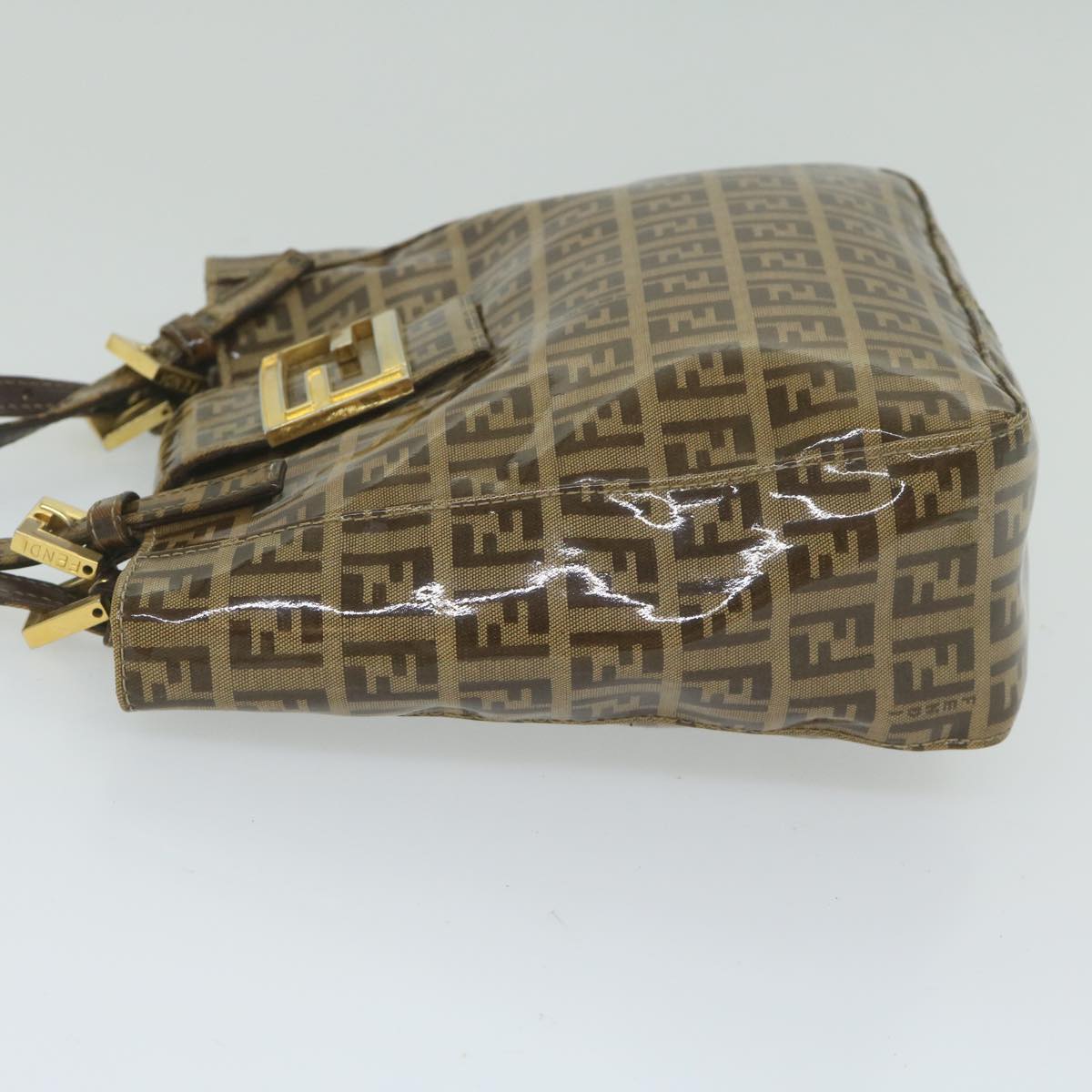 Luxury FendiZucchino Canvas Mamma Baguette Shoulder Bag Brownep2513