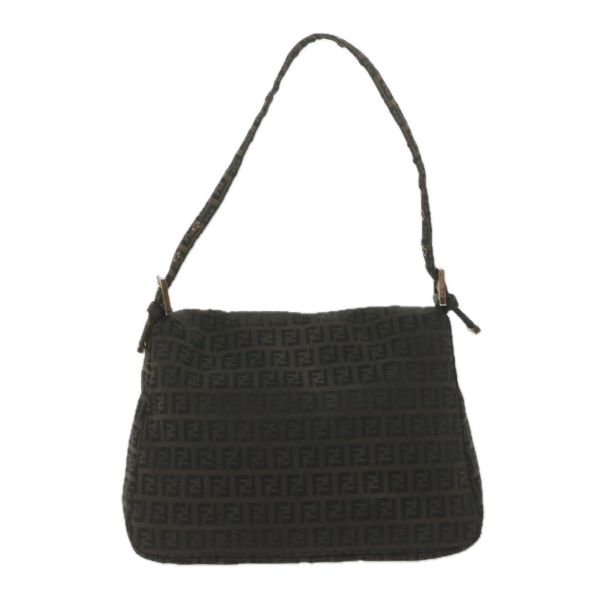Luxury FendiZucchino Canvas Mamma Baguette Shoulder Bag Dark Brownep2515