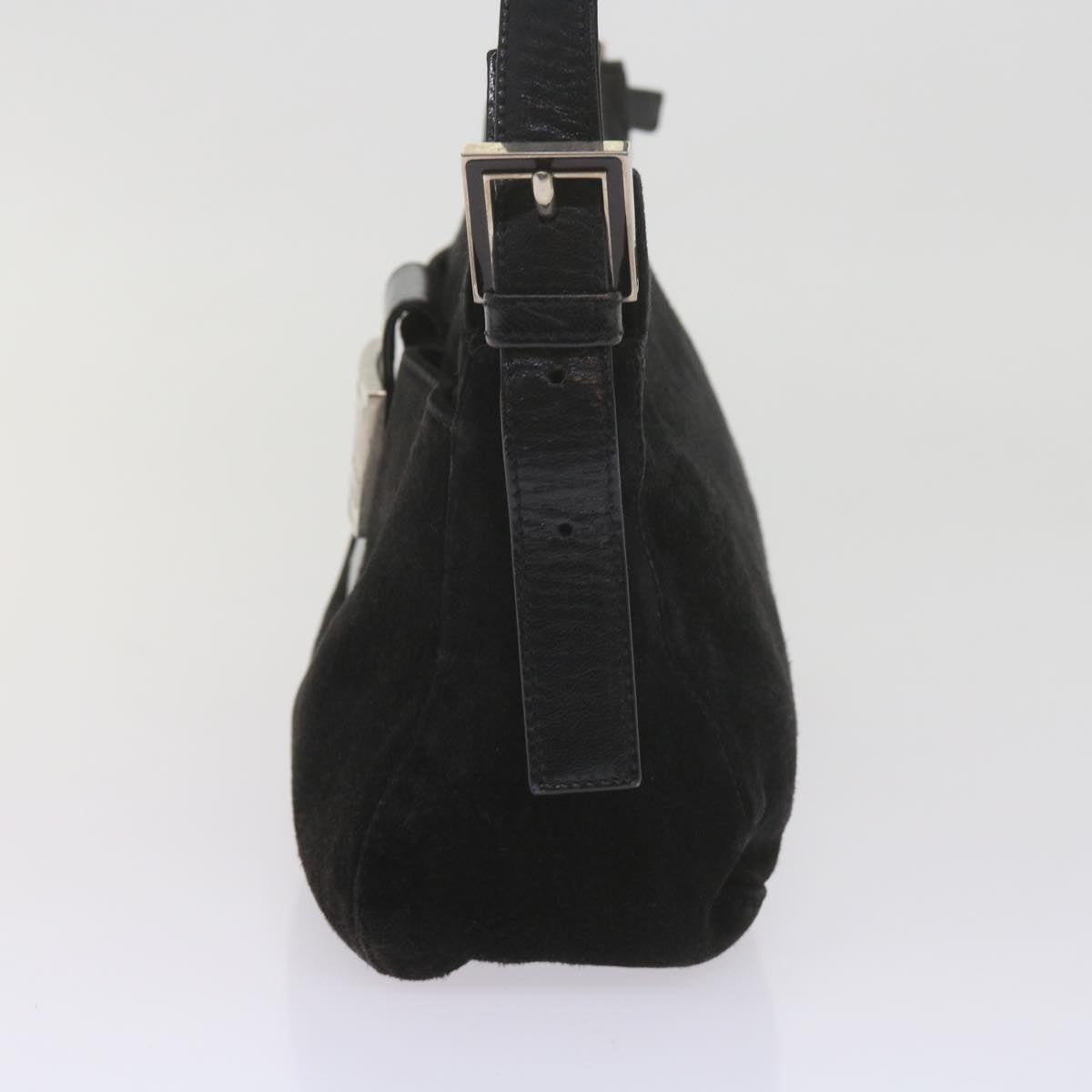 Luxury FendiMamma Baguette Shoulder Bag Suede Blackep2539