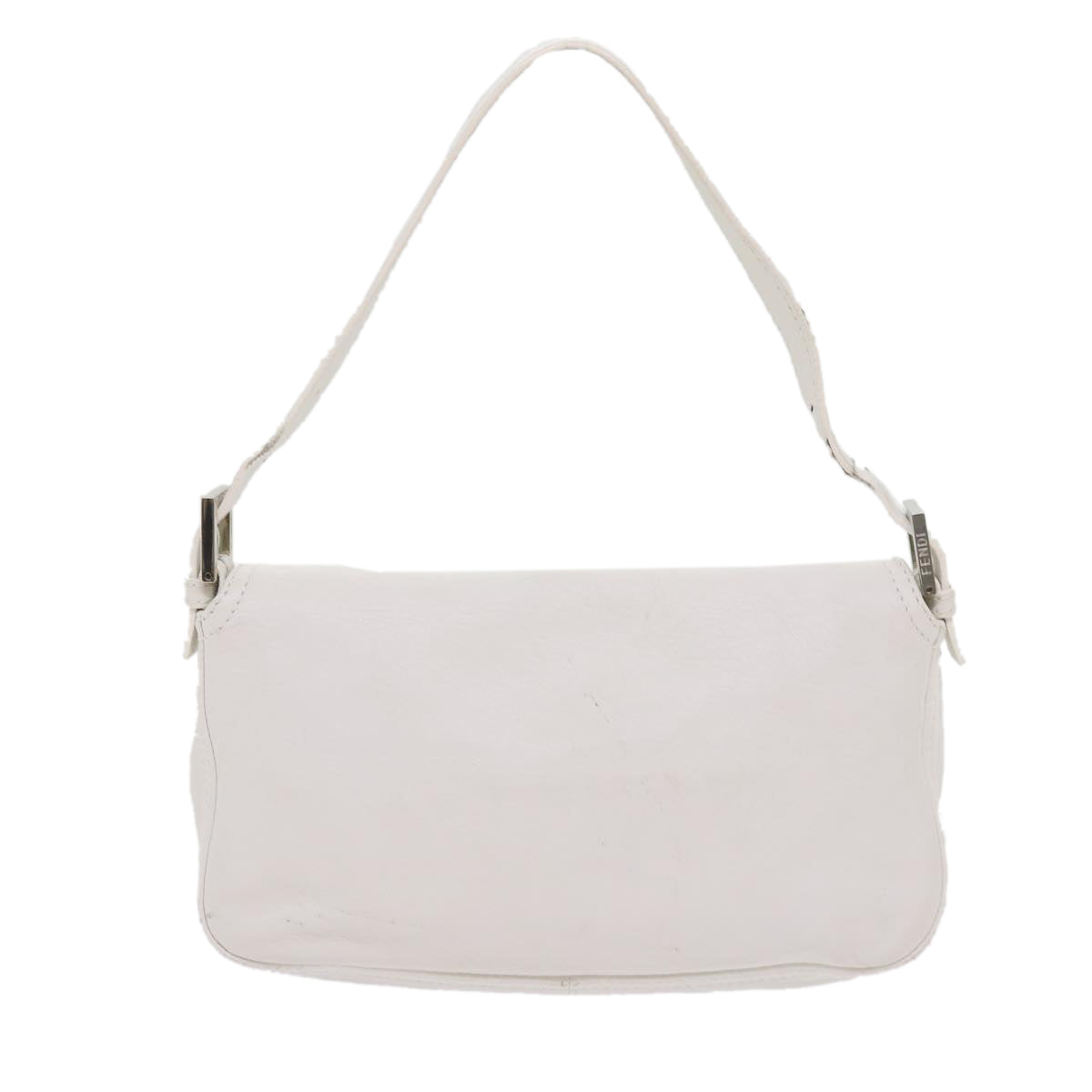 Luxury FendiMamma Baguette Shoulder Bag Leather Whiteep2545