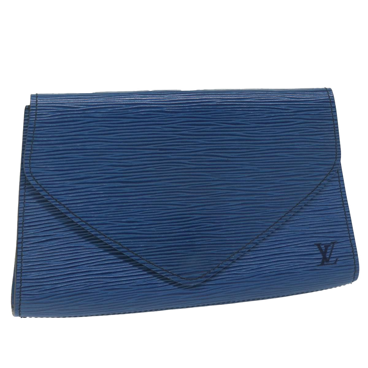 LOUIS VUITTON Epi Art Deco Clutch Bag Blue M52635 LV ep2564