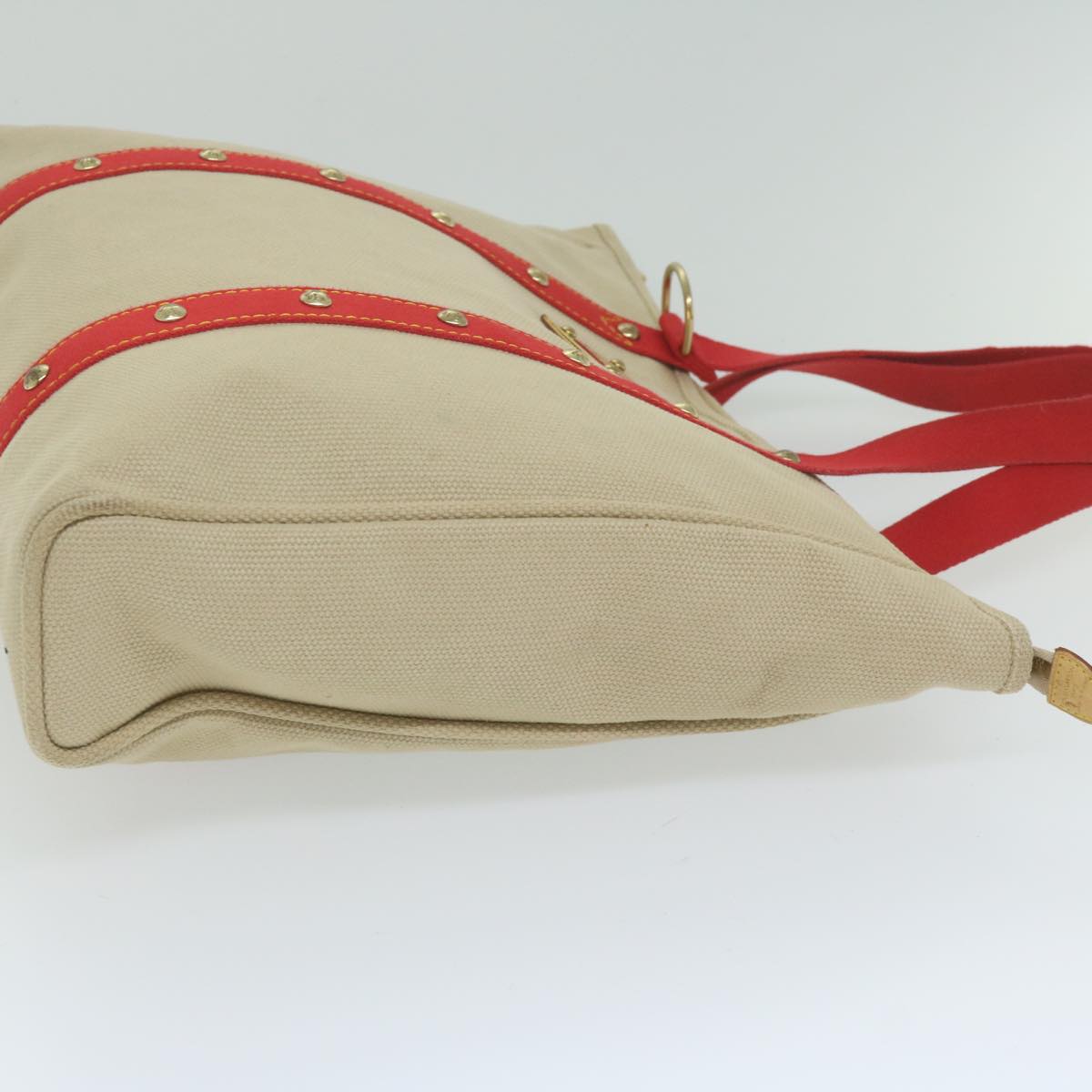 LOUIS VUITTON Antigua Cabas GM Tote Bag Beige Red M40032 LV ep2570